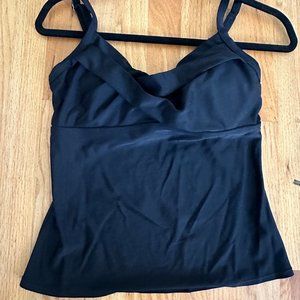 Athleta black twist top tankini 34D/DD